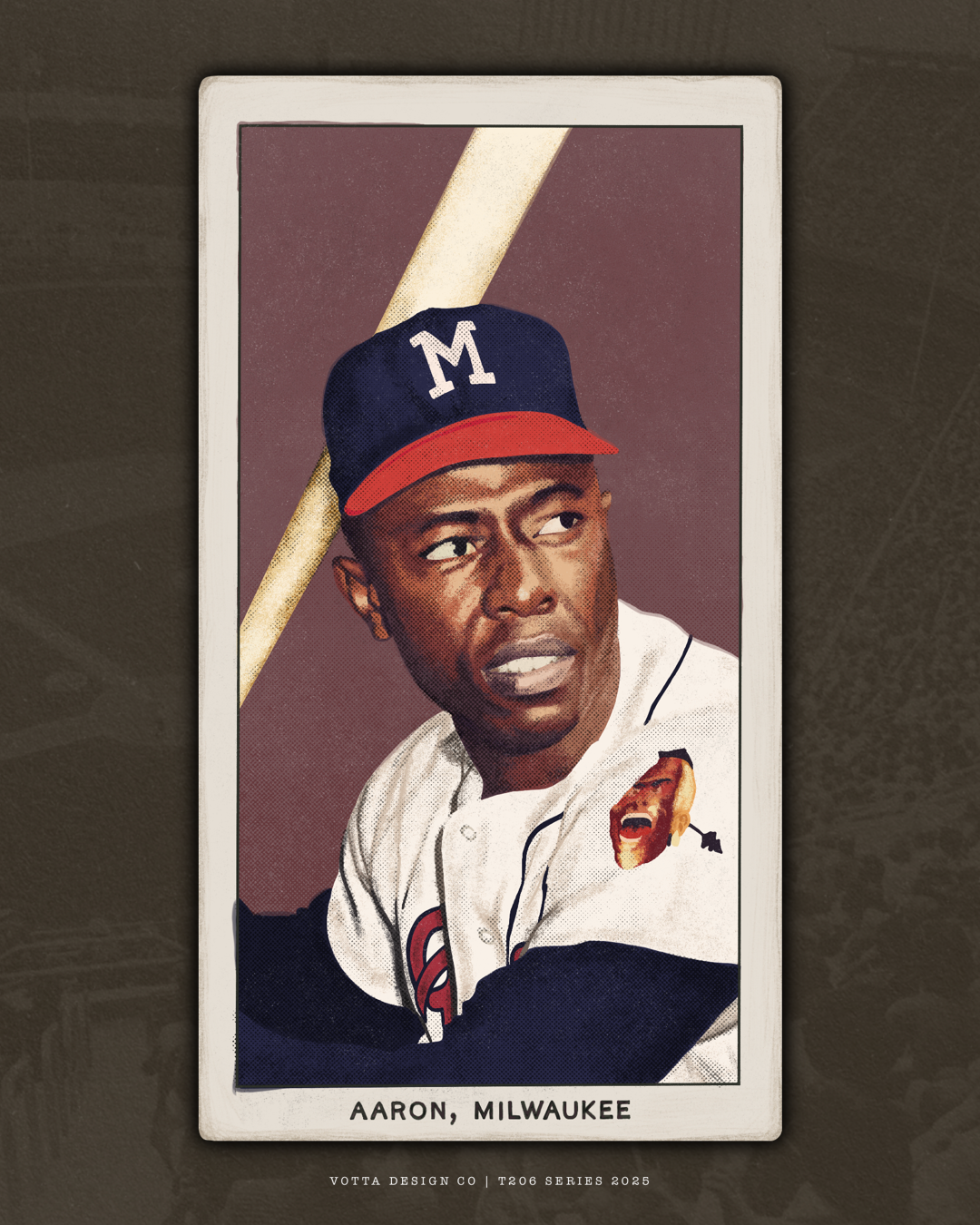 T206 Hank Aaron - 11” x 19” Art Print