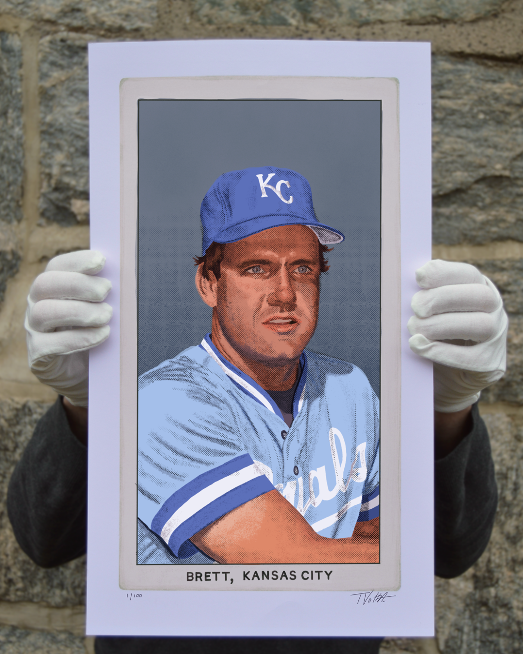 T206 George Brett - 11” x 19” Art Print