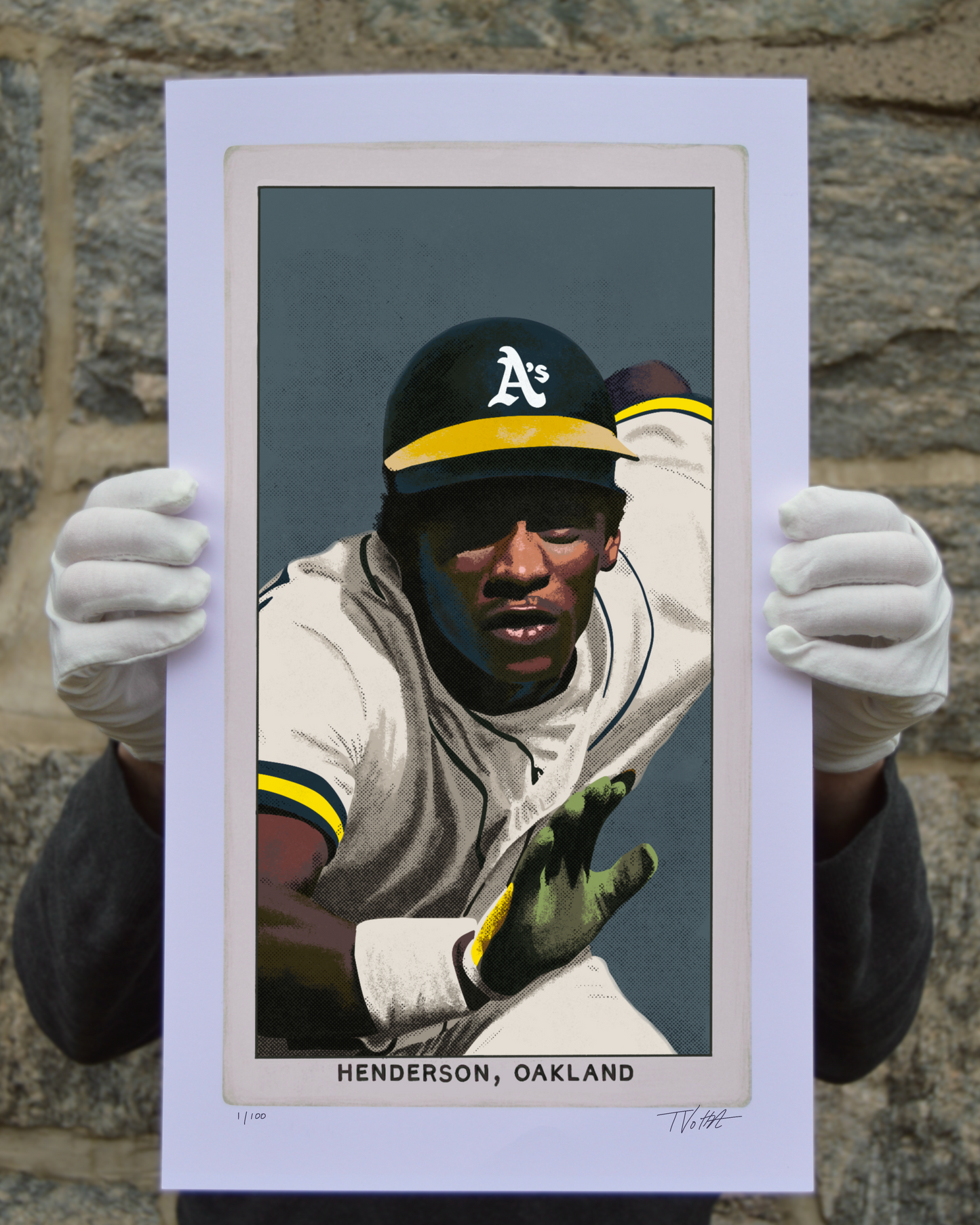 T206 Rickey Henderson - 11” x 19” Art Print