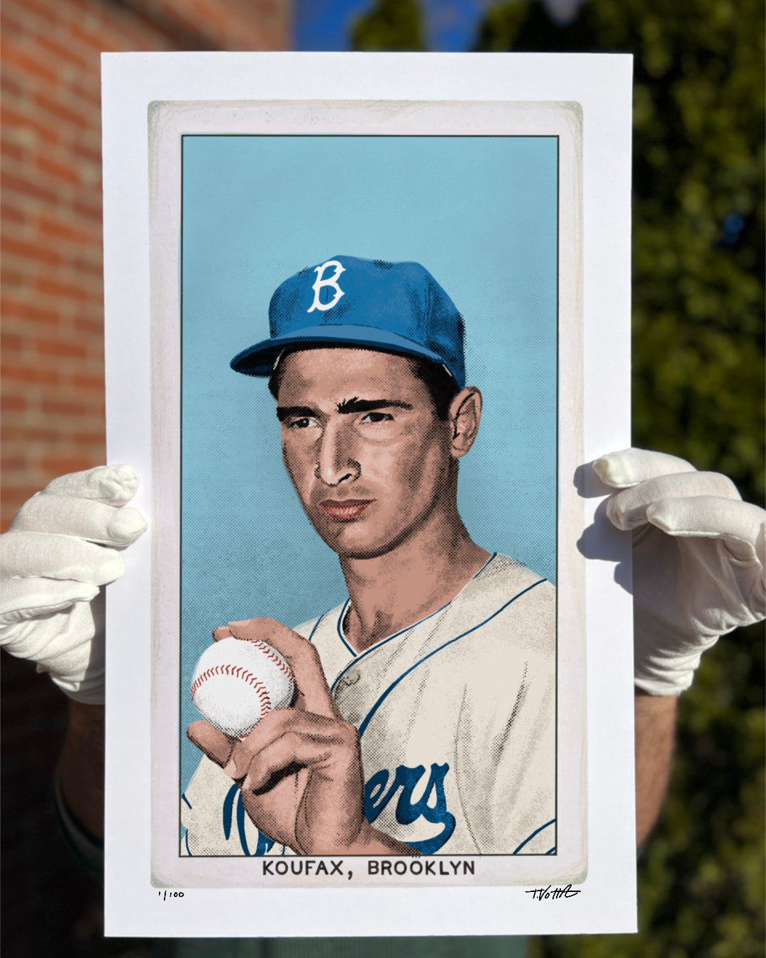 T206 Sandy Koufax - 11” x 19” Art Print