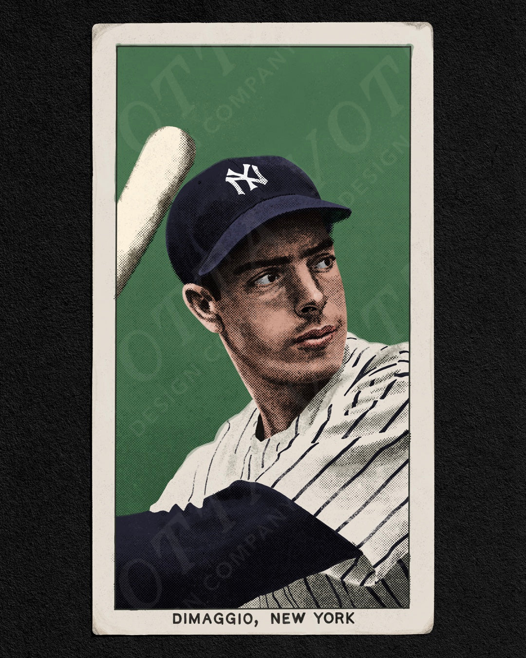 T206 Joe DiMaggio - 11” x 19” Art Print