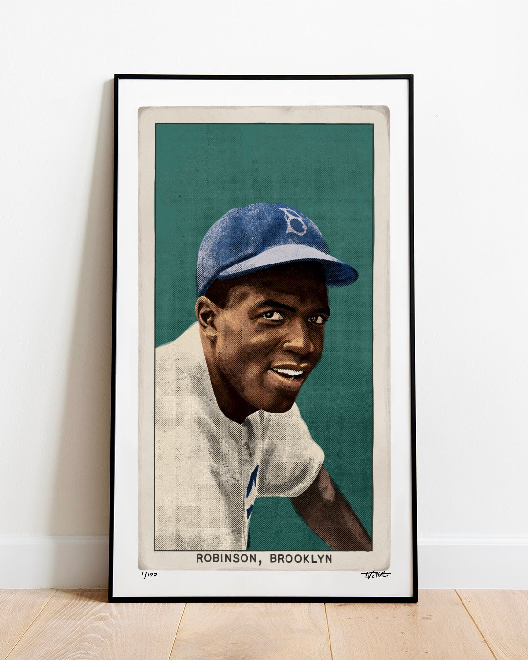 Jackie Robinson, Brooklyn Dodgers Canvas Print