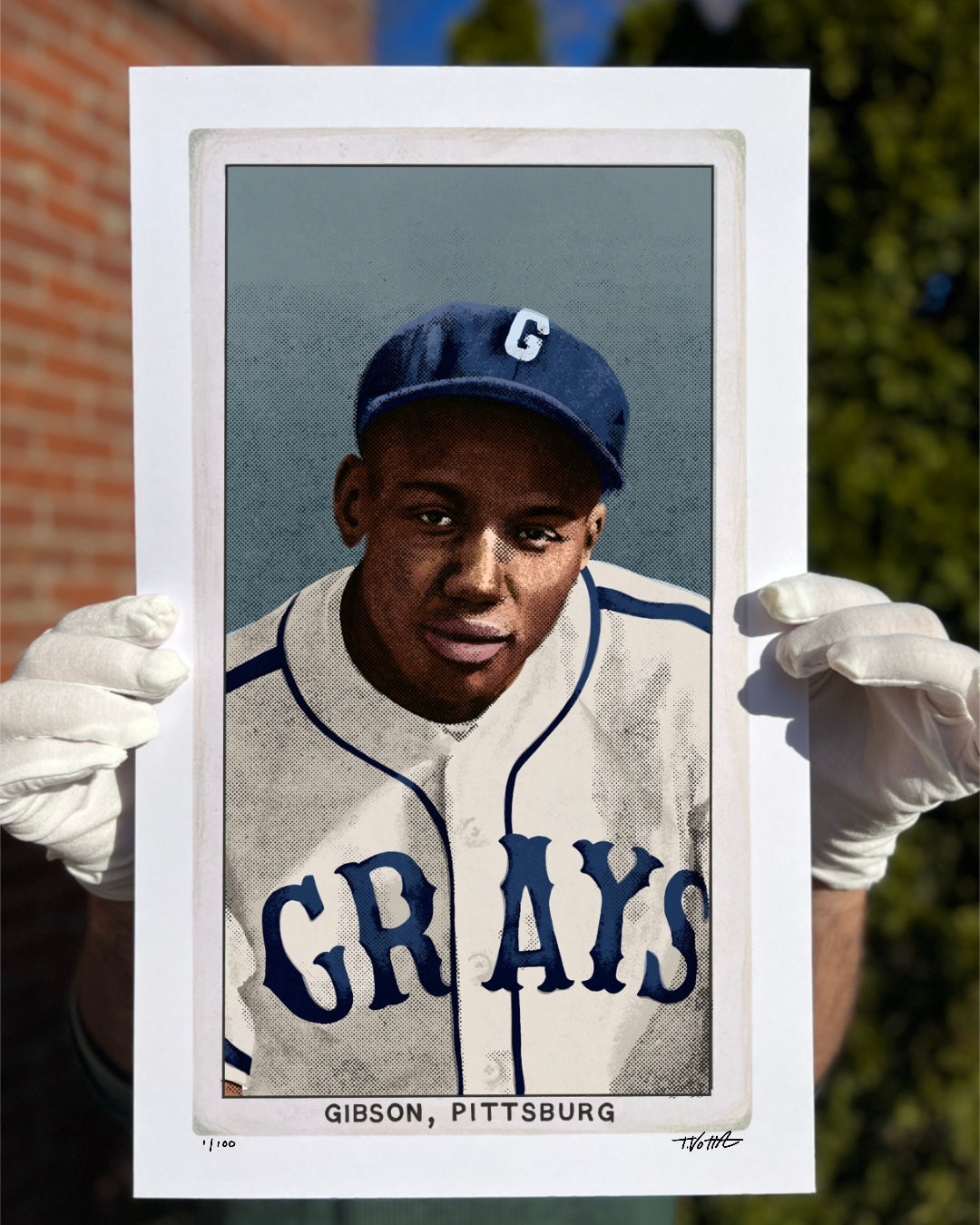 T206 Josh Gibson - 11” x 19” Art Print