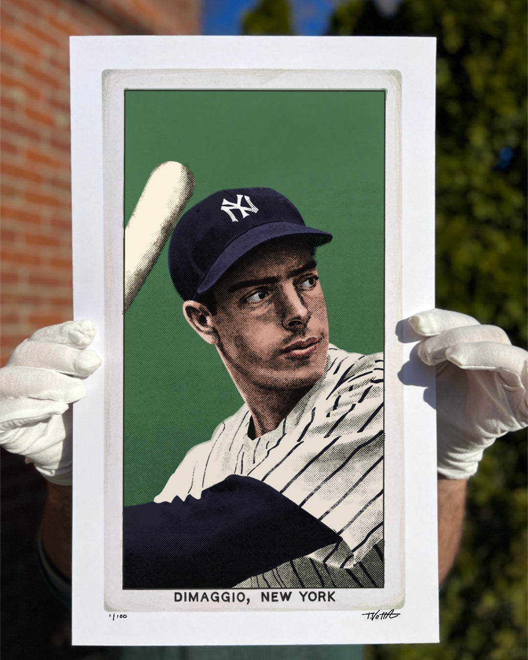 T206 Joe DiMaggio - 11” x 19” Art Print